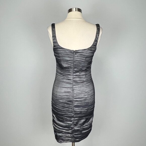 Nicole Miller Womens Gray Sleeveless Ruched Cocktail Dress Bodycon size 12 - Picture 6 of 12